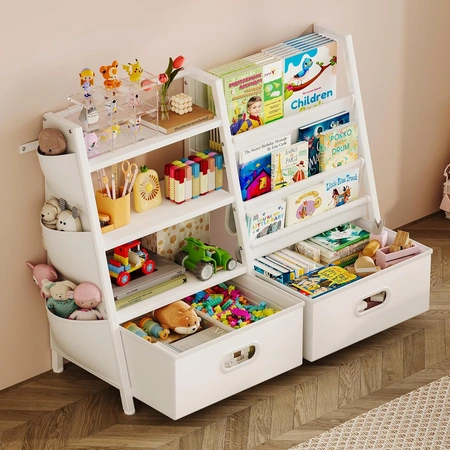 homeiju kids bookshelf and toy storage organizer.webp