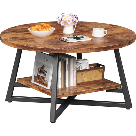 small circle coffee table with storage.webp